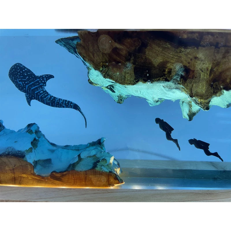 Ocean Glow Resin Lamp